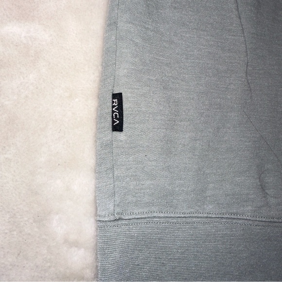 RVCA Sage Green Full Zip Up Hoodie Sweatshirt Size Small - Picture 16 of 16